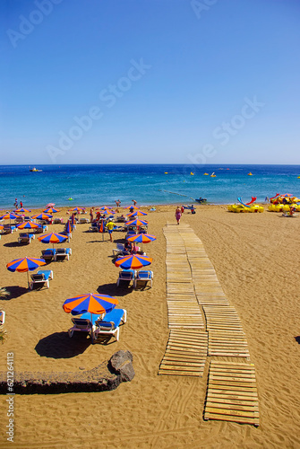 Strandleben, Puerto del Carmen, Lanzarote, Spanien photo