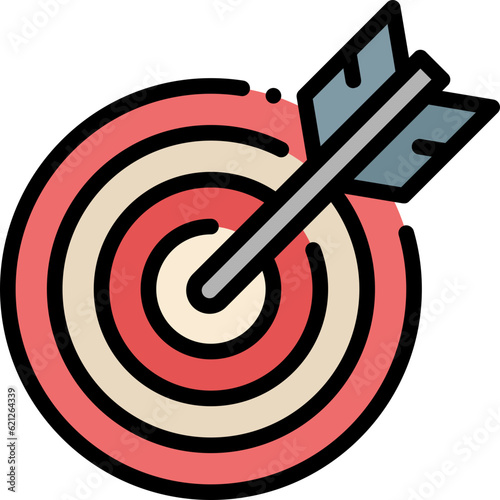goal filled outline icon