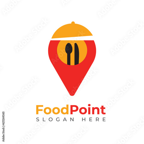 Food Point Logo design vector template