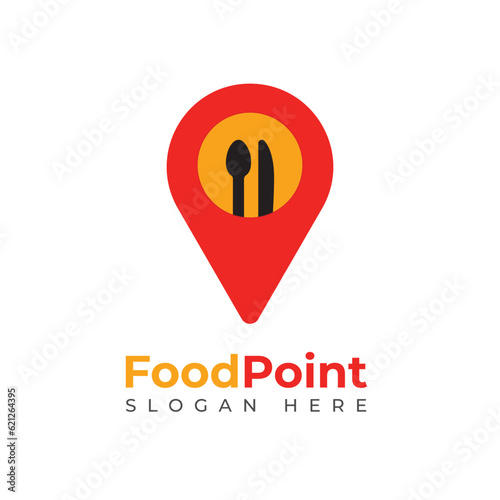 Food Point Logo design vector template