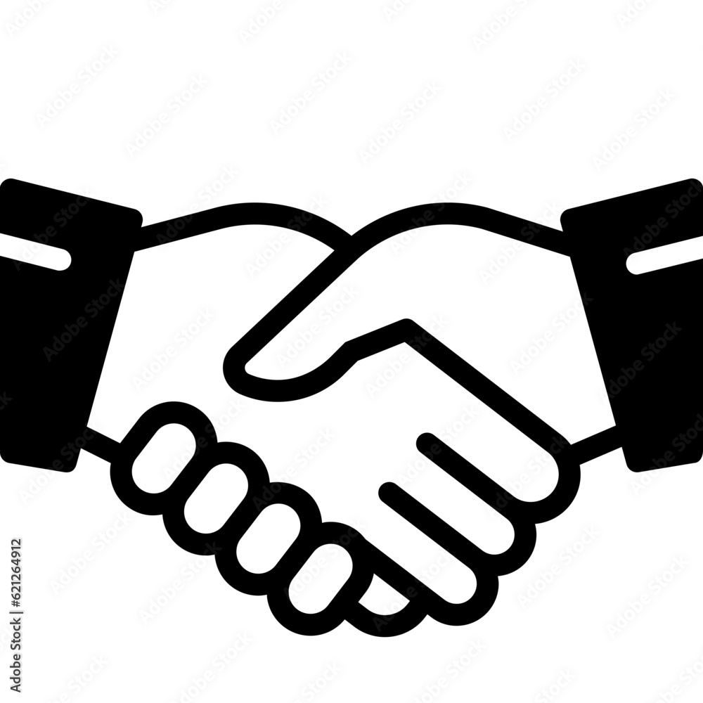 handshake solid line icon handshake solid line icon