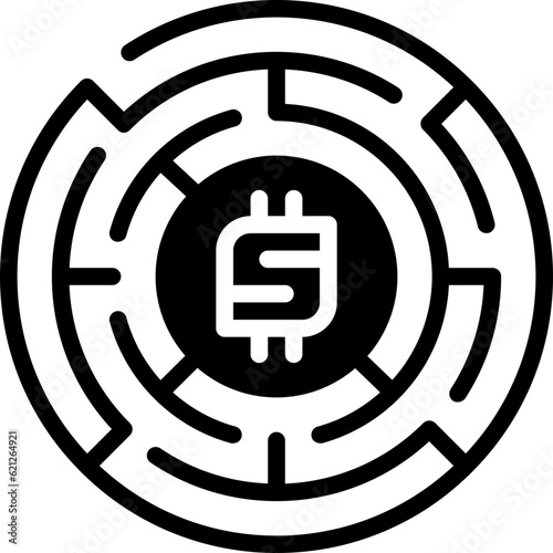 maze solid line icon