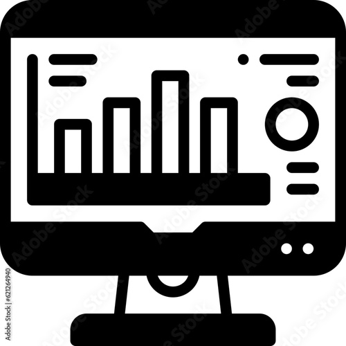 statistic solid line icon