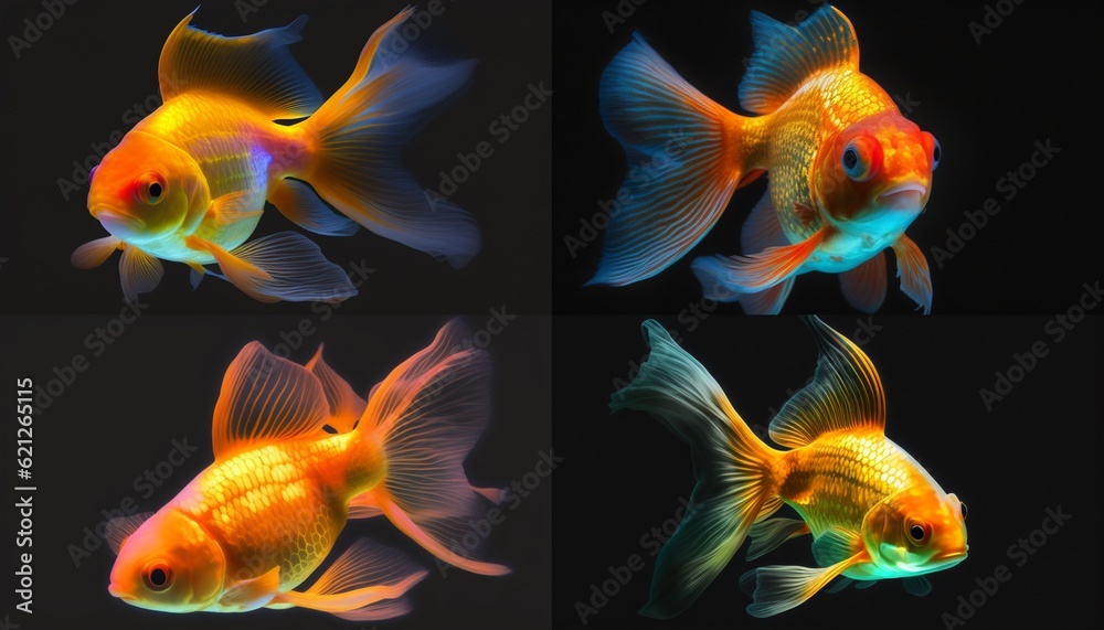 Fototapeta premium colorfull Fish ai generative