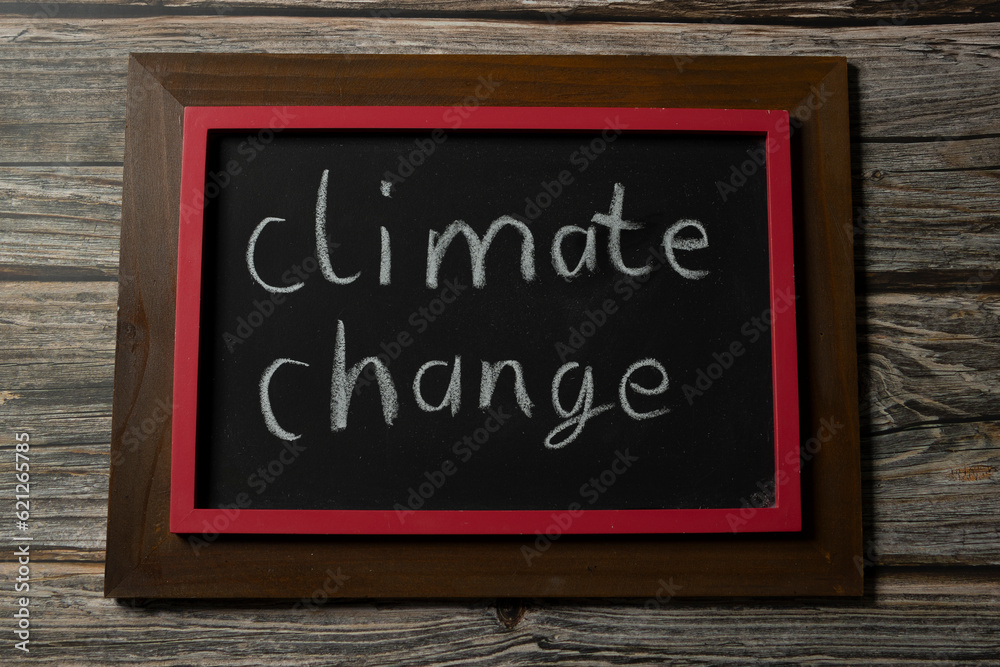 Fototapeta premium tafel climate change