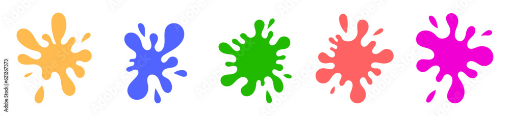 colorful ink splat paint splash