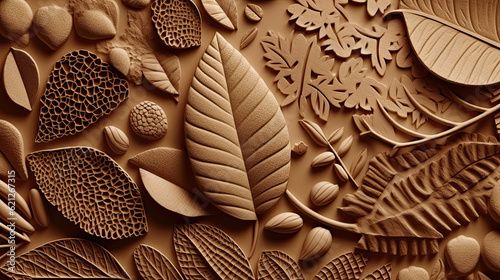 Abstract food background - nut chocolate motive