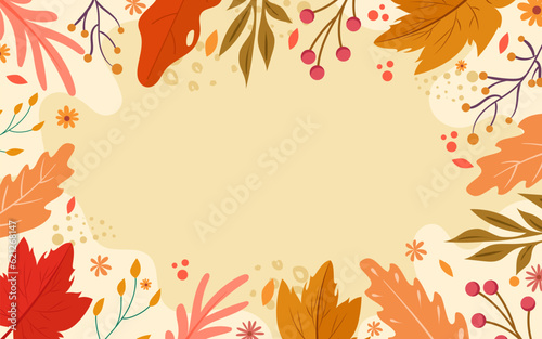 Hello Autumn Leaves Background
