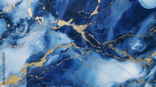 Elegant Marble Texture in navy Colors. Luxury panoramic Background. 