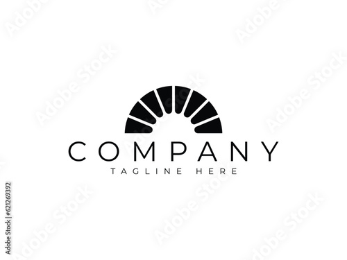 sunrise in the horizon logo design