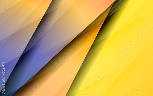 Abstract overlap layer gradient blue and yellow color background