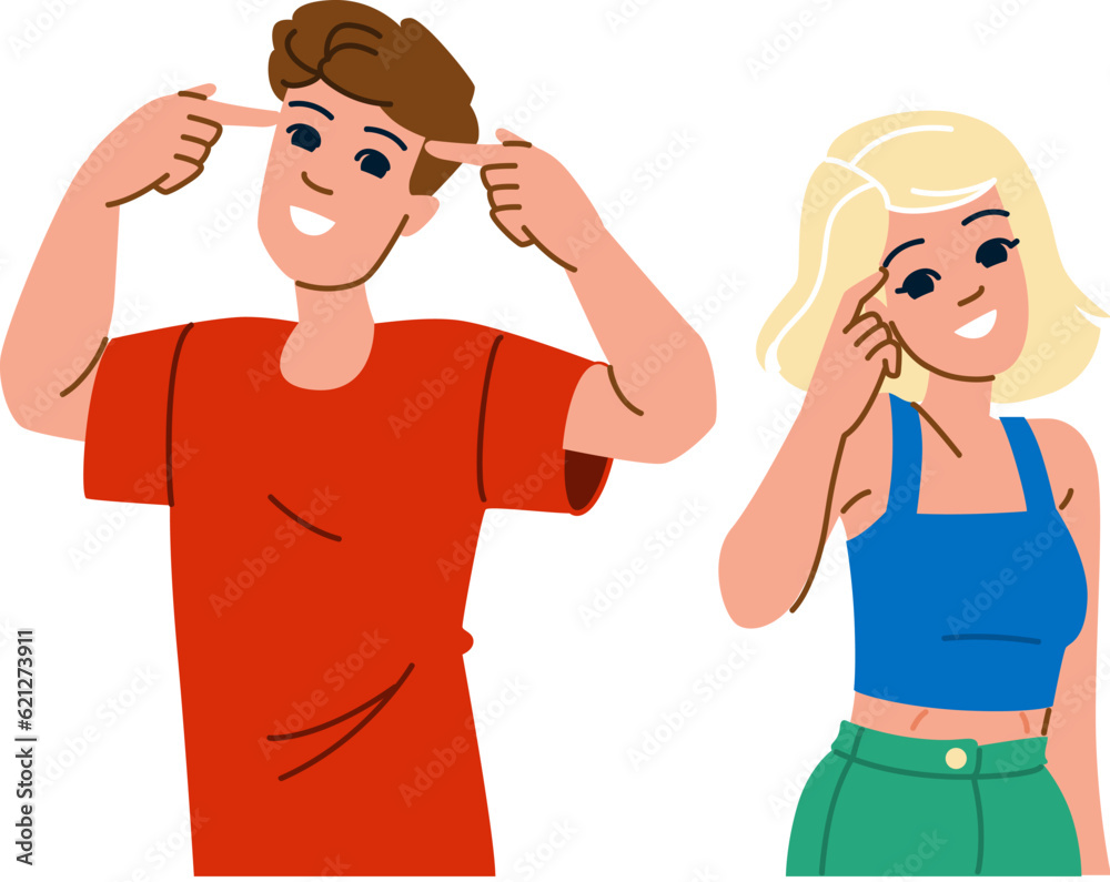 think thinking positive vector. attitude mind, change emotion, man optimism think thinking positive character. people flat cartoon illustration