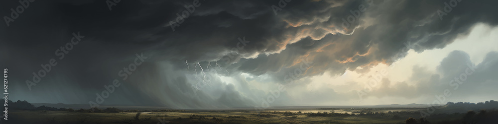Extraordinary fantastic Sky clouds above the ground, landscape Extraordinary fantastic Sky clouds above the ground, landscape
