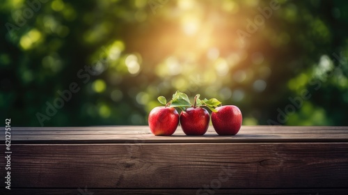 A Few Red Apples Sitting on a Crate at an Apple Orchard © Cydonian Studios