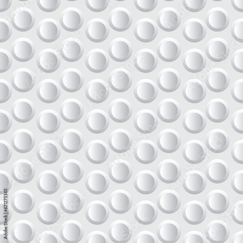 Foil bubble seamless pattern. Reflective silver bubble wrap packing. Material surface vector illustration.