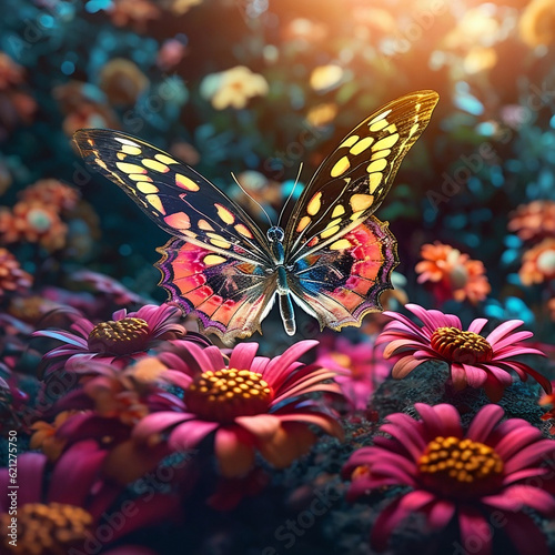 butterfly in the garden  © Suchethn