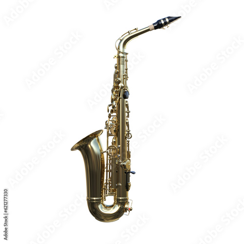 saxophone on white