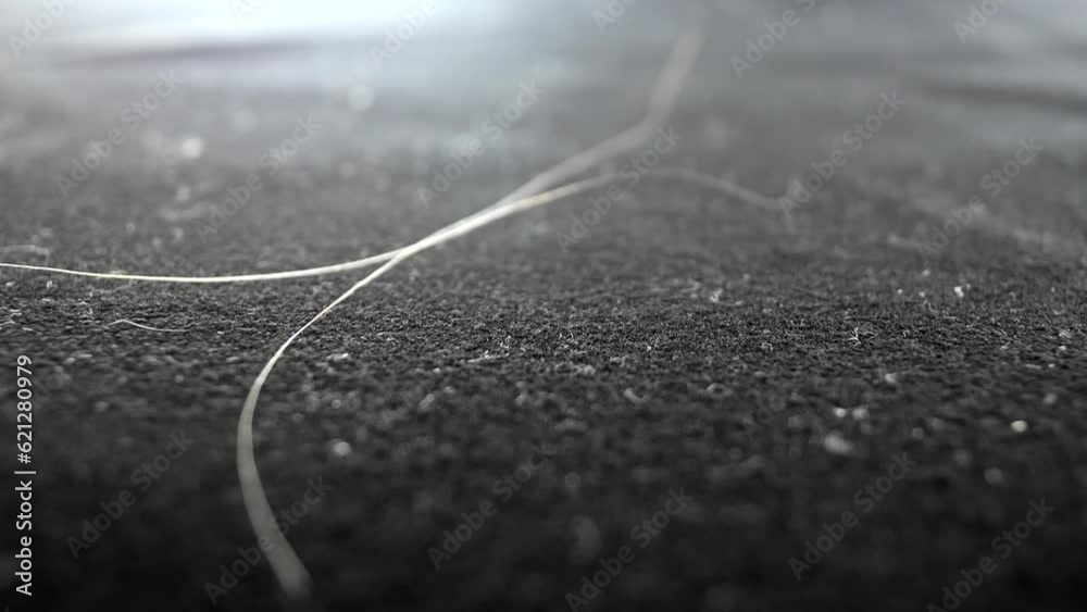 Hair loss out while combing hair.Hair of unhealthy person whose hair is