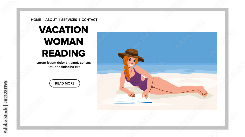 nature vacation woman reading vector. leisure person, rest relaxation, day novel nature vacation woman reading web flat cartoon illustration nature vacation woman reading vector. leisure person, rest relaxation, day novel nature vacation woman reading web flat cartoon illustration