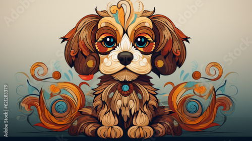 Personagem animal Doodle para cachorro fofo photo