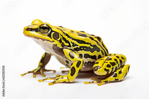 Beautiful frog on a light background. Generative AI