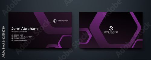 Clean and simple purple business card design
