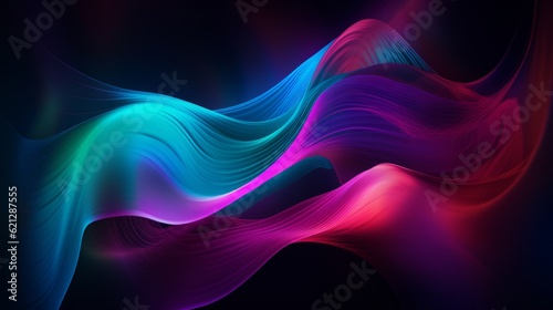 Vibrant Nightfall: A stunning explosion of color and light in abstract shapes, like fireworks in the sky, on a large canvas - 3840x2160 resolution Generative AI