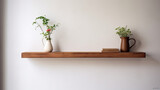 The Serenity of Minimalism: Embracing the Empty Wooden Shelf