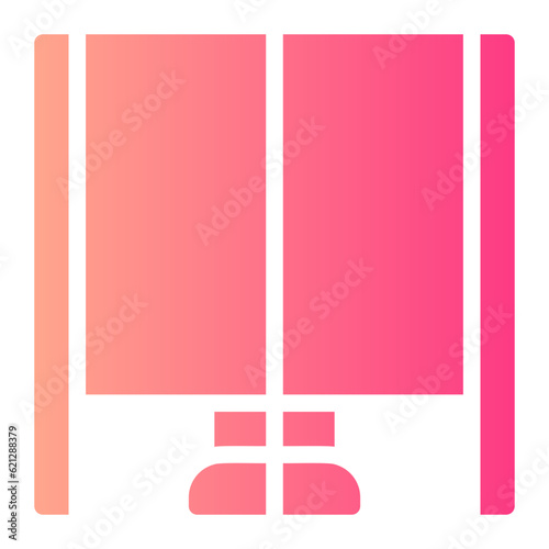 voting booth gradient icon