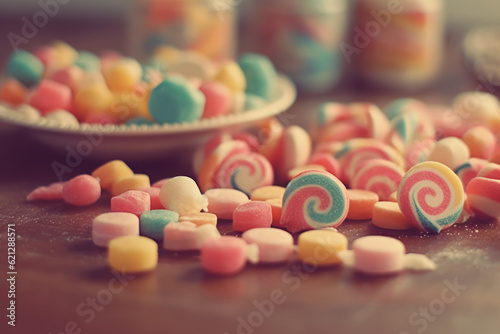 Colorful Candy Scene, Generative Ai