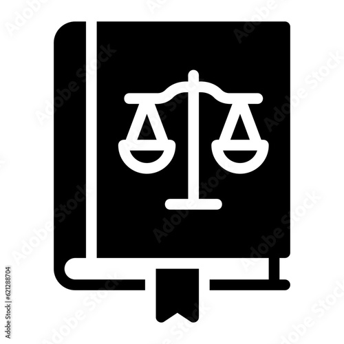 law book glyph icon