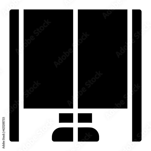 voting booth glyph icon