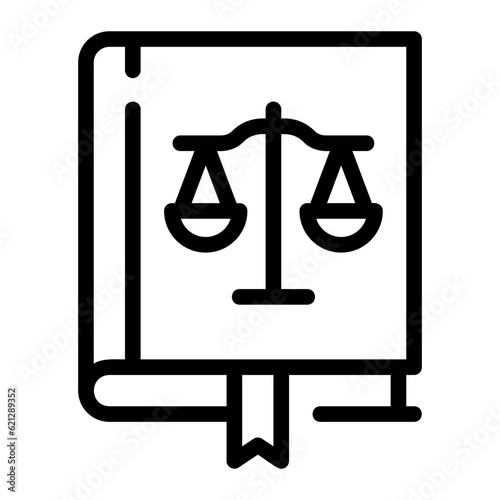 law book line icon