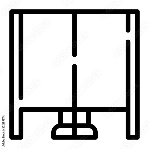 voting booth line icon