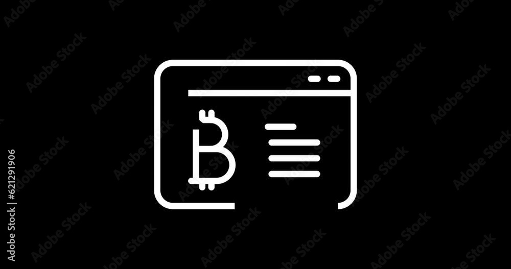bitcoin digital money animated outline icon with alpha channel. bitcoin digital money 4k video animation for web, mobile and ui design bitcoin digital money animated outline icon with alpha channel. bitcoin digital money 4k video animation for web, mobile and ui design