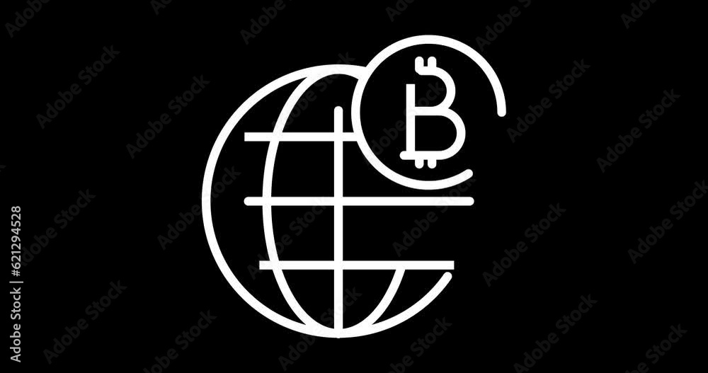 bitcoin global networking animated outline icon with alpha channel. bitcoin global networking 4k video animation for web, mobile and ui design bitcoin global networking animated outline icon with alpha channel. bitcoin global networking 4k video animation for web, mobile and ui design