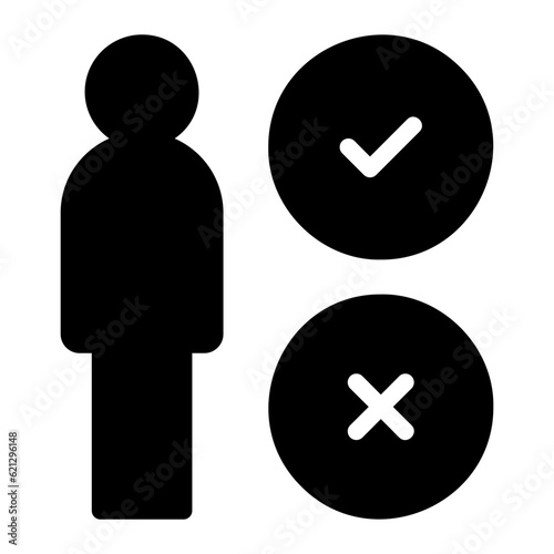 decision making glyph icon