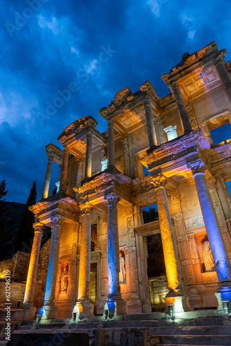 Celsius Library in ancient city Ephesus (Efes). Selcuk, Izmir, TURKEY