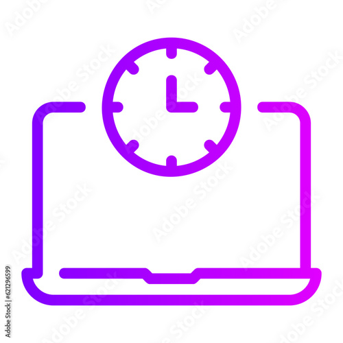 working time gradient icon