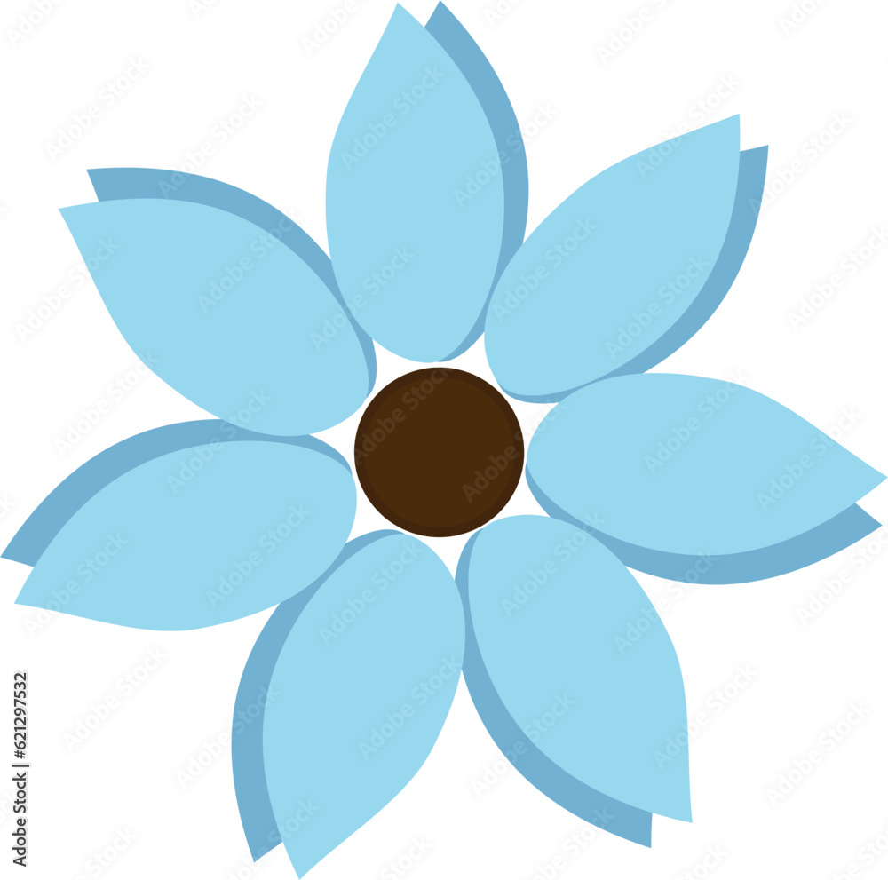 Flower icon on transparent background, SVG