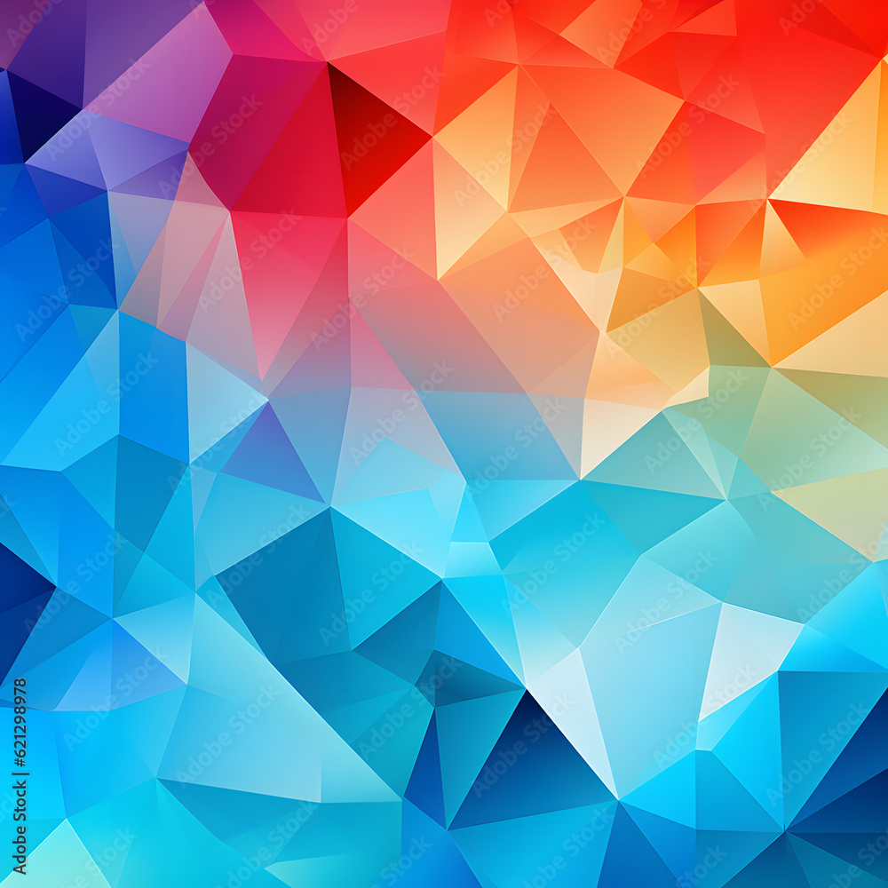 Fototapeta premium Colorful geometric background of abstract triangular shapes.