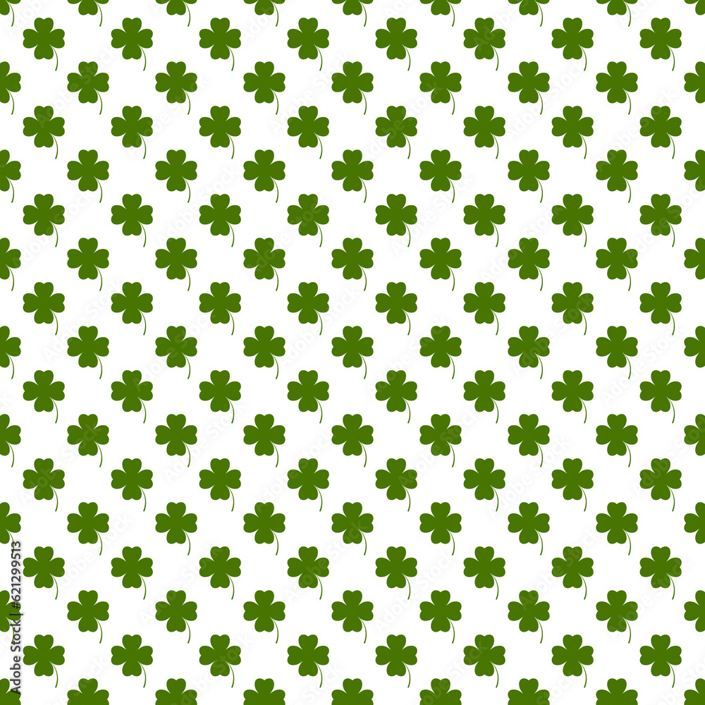 Green clover seamless pattern, transparent background, PNG illustration Green clover seamless pattern, transparent background, PNG illustration