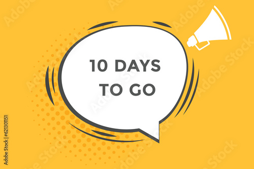 10 days, left countdown to go one time template,10 day countdown left banner label button  
