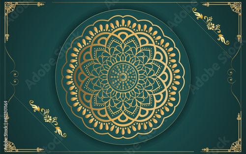 luxury ornamental mandala design background in gold color for yourself  