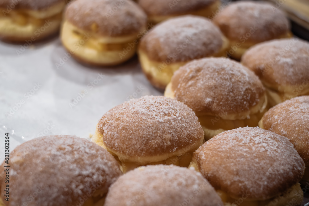 Pastel de nata, street food, St. John's summer evening, Porto, Portugal Pastel de nata, street food, St. John's summer evening, Porto, Portugal