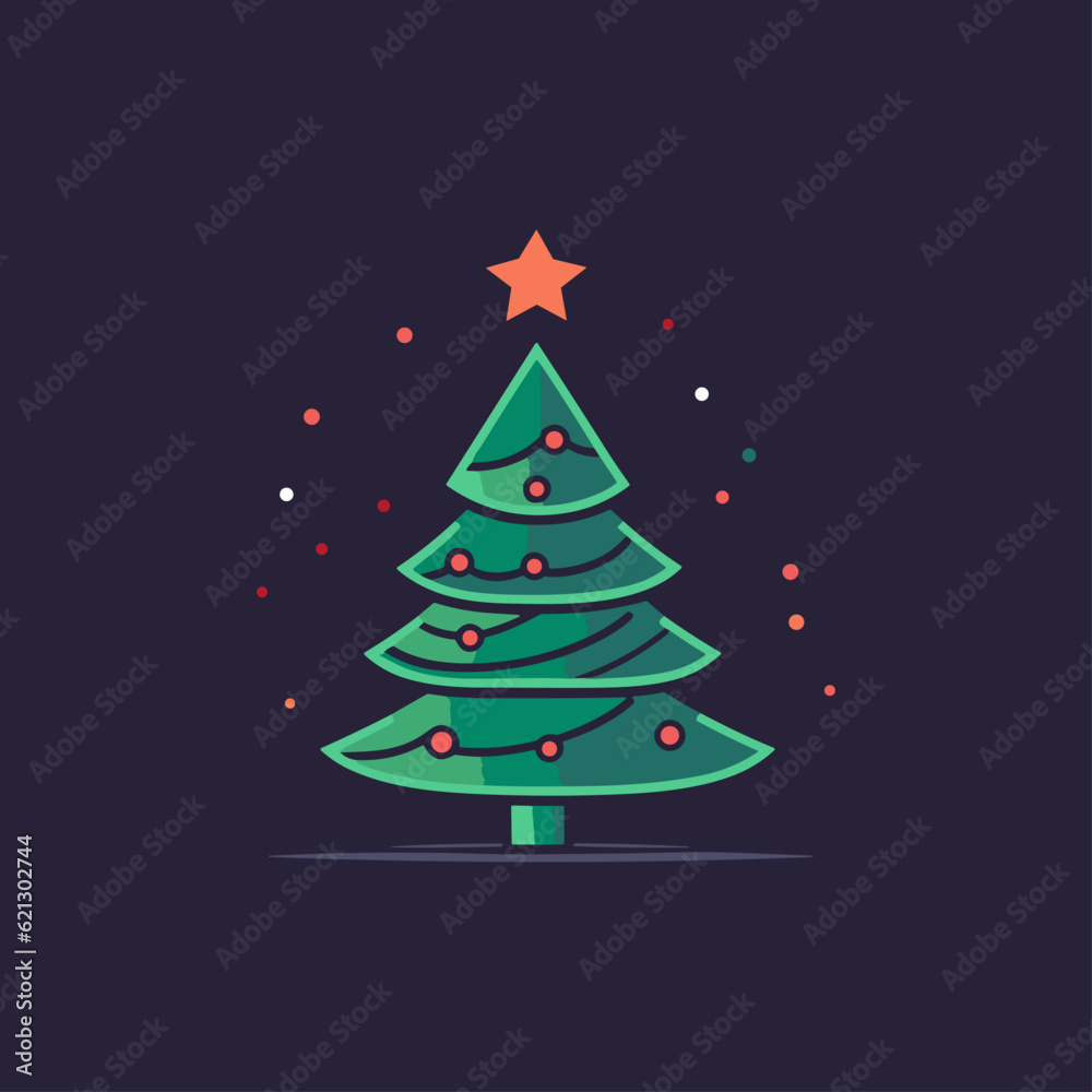 Enchanted Forest Green Christmas Tree Icon