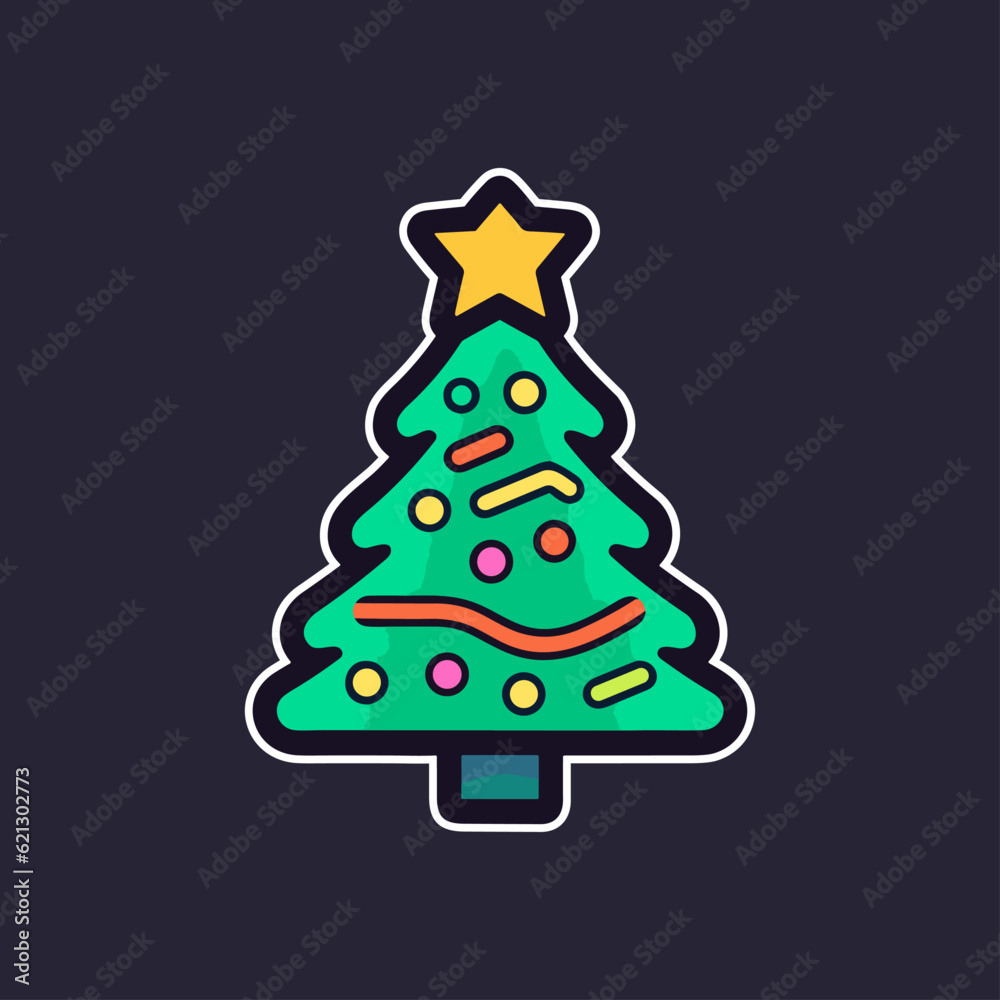 Enchanted Woodland Green Christmas Tree Icon Enchanted Woodland Green Christmas Tree Icon
