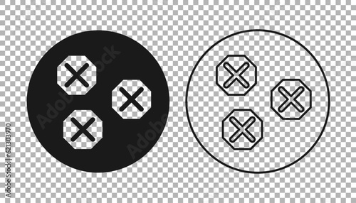 Black Wonton icon isolated on transparent background. Chinese food. Vector