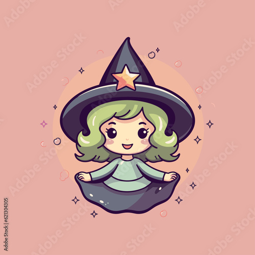 Mystical Enchantresses Flat Witch Icon, halloween icon