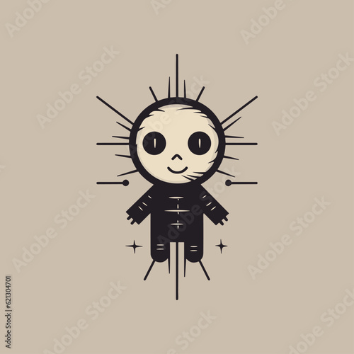 Chilling Marionette Flat Icon, halloween icon